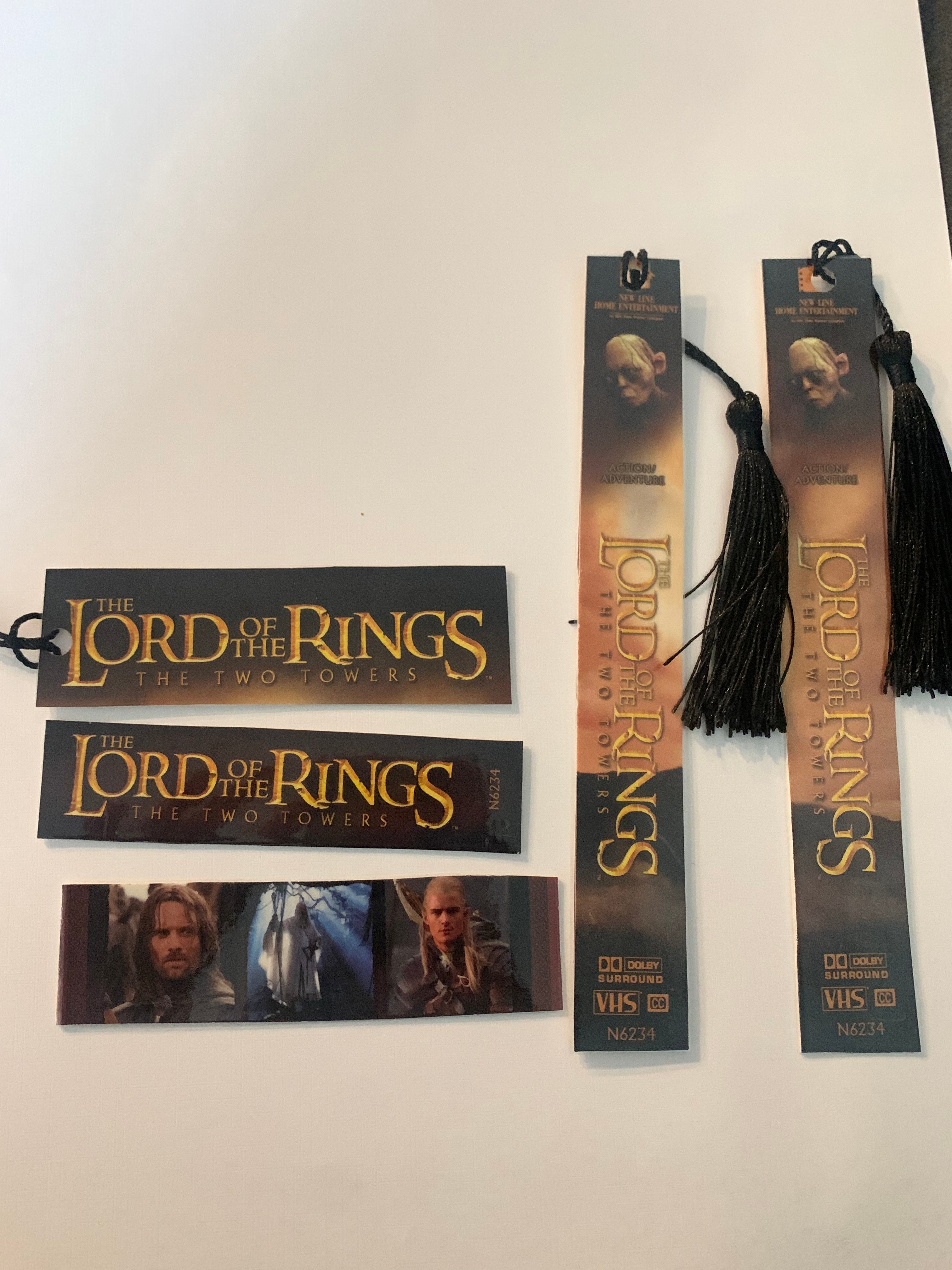 Lord of the Rings VHS Bookmark Set